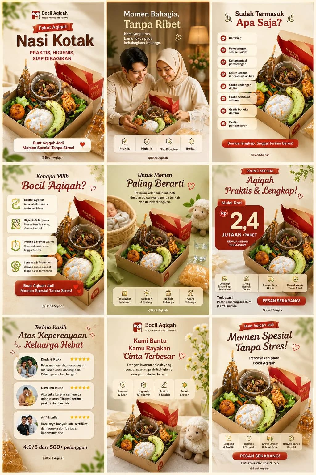 Sembilan feed Instagram Food yang konsisten dalam satu campaign