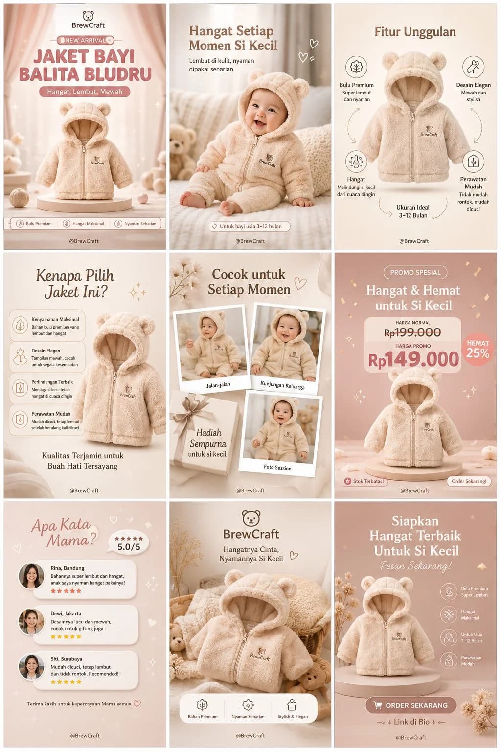 Sembilan feed Instagram Fashion yang konsisten dalam satu campaign